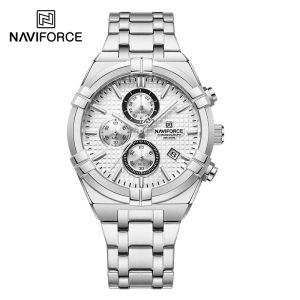 NAVIFORCE Business Mens Quartz Chronograph Elegant Wild Waterproof Date Display Male Wristwatch High Quality Man Watches NF8042