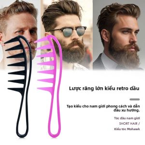 Lược Chải Tóc Răng Rộng Dành Cho Nam Giới - Dụng Cụ Tạo Kiểu Tóc Tại Tiệm Cắt Tóc