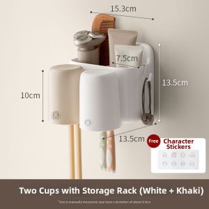 LANJIAOLUO | Wall-mounted No-drilling Toothbrush Holder