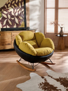 FEISHANGLIJIA | Scandinavian Style Single Person Recliner Rocking Chair
