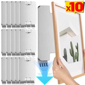 1/10 cái móc treo áp phích móc Neo thép không gỉ khung ảnh không đục lỗ dán nhãn tự dính hình Đồ dùng trang trí gia đình Băng cố định