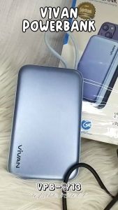 VIVAN POWERBANK VPB-W13 BLUE: Powerbank Kapasitas Besar & Desain Minimalis