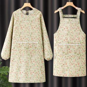 SHITINGNIU | New Style Cotton Long Sleeve Apron
