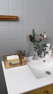 Plastic Tissue Box Cosmetic Organizer Holder With Storage Acrylic diamond pattern desktop storage box