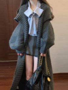 CHANGTONG | เสื้อคาร์ดิแกนหนาสไตล์เกาหลี