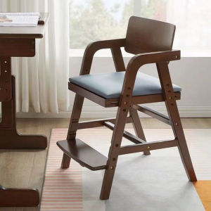 Adjustable Height Learning Chair Solid Wood Baby Dining Chair Desk Stool for Children Study Chair Kids Chair Modern Simple Style