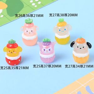 ผลไม้ ซาริเรซิ่นเรืองแสง ขนาด 30x40mmตั้งโชว์ ตกแต่งโต๊ะ อุปกรณ์เสริมงานฝีมือ เจาะรูทำพวงกุญแจ