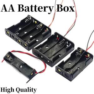 1PCS AA Battery Case AA Battery Box 1/2/3/4 Slot AA Battery Holder 14500 AA Storage Box DIY With Leads Series Connection
