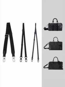 YUESIHUI | Replaceable Black Leather Shoulder Strap for Crossbody or Sling Bag