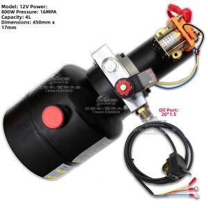 Three-Wheel Dump Truck Electric Motorcycle Garbage Compactor Hydraulic Modification Accessories Full Set 12V-72V Control Rise