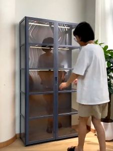 Cosyy homes สีดำ ตู้โชว์กระจกใส ตู้เก็บของ ตู้โชว์ที่มีบานประตูใส  ตู้โชว์วางของ ตู้กระจก ตู้โชว์โมเดล ตู้โชว์ ตู้กระจกโชว์ใส ชั้นวาง ตู้โชว์โปร่งใสสูง ตู้โชว์อะคริลิคใส ตู้หนังสือ ตู้โชว์โมเดล อะคริลิค ตู้โชว์อะคริลิกสีดำสามด้านใสห้องนั่งเล่นไม้คอลเลกชัน