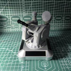 Solar Powered Military Cannon Model Car Decorative Rotating Handmade Craft Carriage Gift Desktop Ornaments Stress Relief