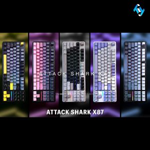 Attack Shark X87 Tri mode 80% Gasket Mounted Wireless RGB Backlit Hot Swappable Mechanical Keyboard