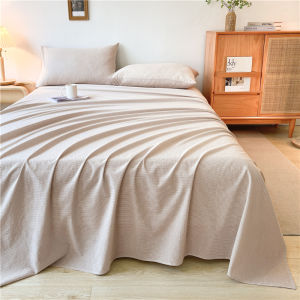 A-Class Pure Cotton Dyed Washed Bed Sheet Single Student Dormitory Single Person Three-Piece Set including Pillowcase