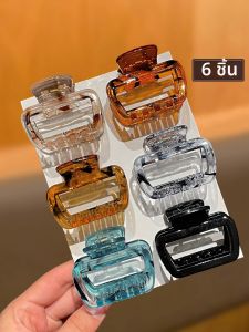 กิ๊บติดผมทรงสี่เหลี่ยมสไตล์เรโทร 6 ชิ้น สำหรับผู้หญิง ใช้ในชีวิตประจำวัน เครื่องประดับผมสำหรับสุภาพสตรี แนะนำเป็นของขวัญ