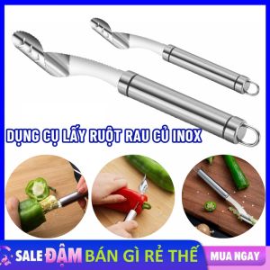 DỤNG CỤ LẤY RUỘT KHỔ QUA Hạt Củ Quả Trái Cây Bằng INOX - Dao Cắt Dùng Lấy Ruột Mướp Ớt Tiện Lợi - Dụng Cụ Nhà Bếp Bằng Inox Không Gỉ