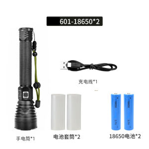 High-Power LED Flashlight Waterproof USB Rechargeable Adjustable Focus Outdoor Camping Hiking Powerful Bright Light Aluminum Alloy
