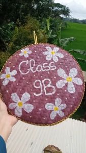 Tampah Lukis Hias Dekorasi / Tampah Tambir Lukis Prakarya Sekolah