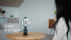 360° AI Tracking Gimbal P03 Phone Holder Tanpa App Auto Face Tracking Stabilizer Untuk Live TikTok Vlog