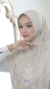 Jilbab Instan Bergo Hamidah Sublim Printing Motif Akila Jersey Barbara