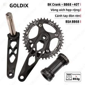 GOLDIX | GOLDIX MTB Crankset 104 BCD 4-Bolt Hợp Kim Nhôm Rèn Cường Độ Cao 170mm Răng Rộng 32T-42T Xe Đạp Leo Núi Chainwheel