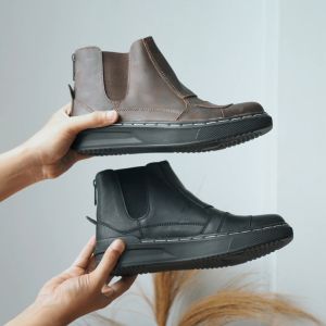 Sepatu Boots Pria Dewasa Bahan Kulit Chelsea Boot  Fordza Outsole Karet Anti Slip  Wilkins 915