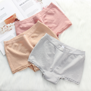 Japanese Style Panties Womens Mid Waist Womens Cotton Crotch Antibacterial Seamless Boxer All Cotton Belly Contracting Hip Lifting Triangle Shorts Plus Size