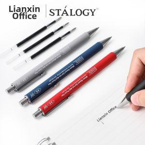 Push-type Metal Feel Creative Simple Black Fountain Pen 0.5mm