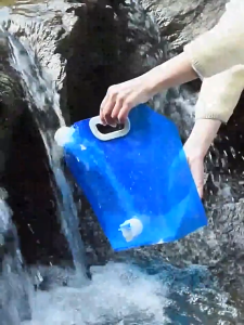 Outdoor Portable Water Storage Bag Knob Tap Large Capacity Folding Camping Water Storage Bag Capacity 5 Liter / 8 Liter