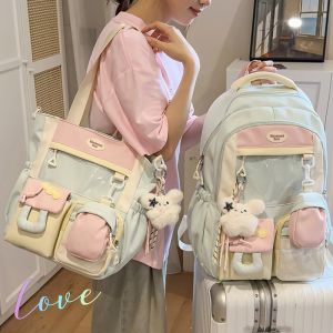 High Capacity Backpack for Girls Primary And High School Students Durable Water Resistant Multi Compartment Fashionable School Bag