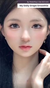 Softlens My Dolly Smoothie Grape Natural Lens 14.5mm By Pinkin Softlens Normal & minus