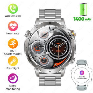 LIGE | LIGE New 1400mAh Large Battery Smart Watch 1.7" AMOLED Screen SOS & LED Light Watches Bluetooth Call Health Monitor Smartwatch