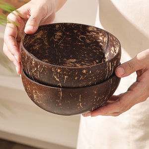 Bát gáo dừa vỏ dừa tự nhiên Bát gáo dừa sữa chua bát đựng đồ tráng miệng đường bát uống nước xa lát trái cây bột yến mạch Milkshake ánh sáng bát thức ăn