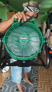 TANZU 12-Inch Portable Lithium Fan 360° Rotation | Camping & Outdoor Rechargeable Electric Fan for Fishing Office Home & Multi-Use #PenggemarBerkemah #KipasElektrik12Inci #KipasLuarRuangan #KipasDarurat