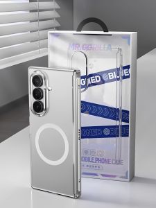 BlueO Magnetic Absorption Foldable Screen Phone Case for ZFold7 Mid-Axis Full Cover Hinge Protection Lightweight Business Style