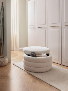 Fashionable Luxury Round Stool Storage Clothing Store Bench for Home Shoe Exchange Popular Bedside Footrest Minimalist Modern Design