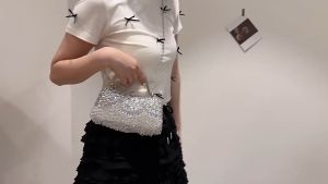 Clutch nữ cầm tay Túi dự tiệc đeo vai đính đá cao cấp LILA CDH37
