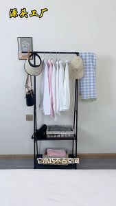 Rak Baju Metal Triangle Clothes Rack With Wheel Garment Hanging Organizer 韩式三角挂衣架