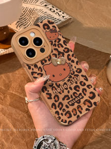 Creative Hand Paste Silicone Phone Case for Apple 15 16 pro Max Ultra Thin Heat Dissipation Full Lens Protection iPhone 13 Leopard Print Kitty Cat