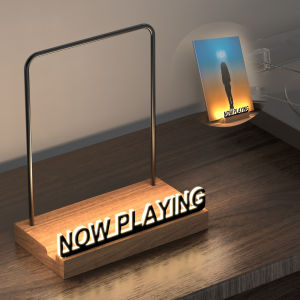 Now Playing Vinyl Record Stand LED Vinyl Record Display Holder Acrylic Album Stand with Warm White Light for LP Storage