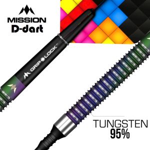 MISSION SOFT TIP DART - 21G Ryan Joyce Relentless PVD CORAL 95% Tungsten Soft Darts (ARROW DART LEMBUT)