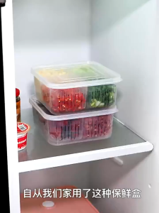 ( MY ACC ) 4 Sekat Kotak Saringan Wadah Bawang / 4 Sekat Tempat Buah Sayuran Bumbu Dapur Dengan Penutup