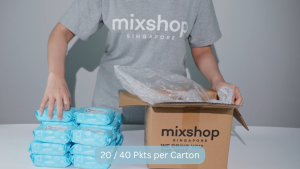 Mixshop Mini Baby Wipes 20s | Extra Soft & Thick | Gentle for Baby Skin | Viscose Material | Pocket Size