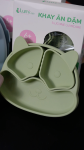 Khay ăn dặm silicone Lumicare - Tai mèo