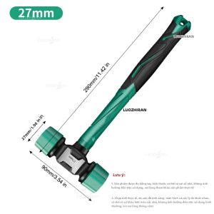 Búa Lắp Đặt Cao Su Công Nghiệp TPU Hai Đầu Cho Sàn Gạch Đồ Gỗ Lắp Ráp Nội Thất & Sửa Chữa Ô Tô Dụng Cụ Cầm Tay Đa Năng