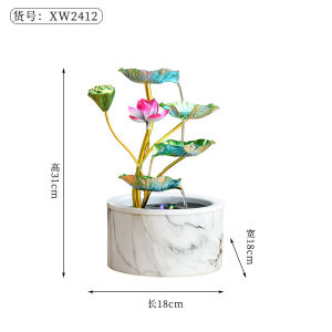 Modern Simplified Waterwheel Ornament Decorative Aquatic Currents Living Room Feng Shui Circular Water Feature Housewarming Gift