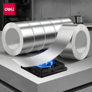 deli | Heat Resistant Aluminum Foil Tape Water Leakage Prevention Adhesive Sealing Insulating Tape