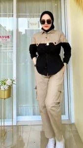 Celana Kulot Kargo Pria: Celana Cargo Highwaist Premium Jumbo