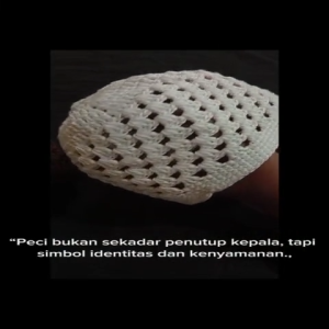 Runastore1 - Peci rajut kopiah songkok pria muslim dewasa warna moca model karanggo marapi mato aia