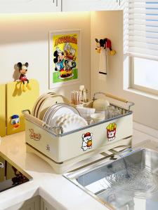 Flinx Drain Basket Dish Rack Stainless Steel 304 Kitchen Sink Side Bowl Plate Storage Box Dishwashing Utensils Organizer